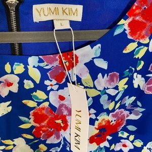 Yumi Kim Blue Floral Dress size L